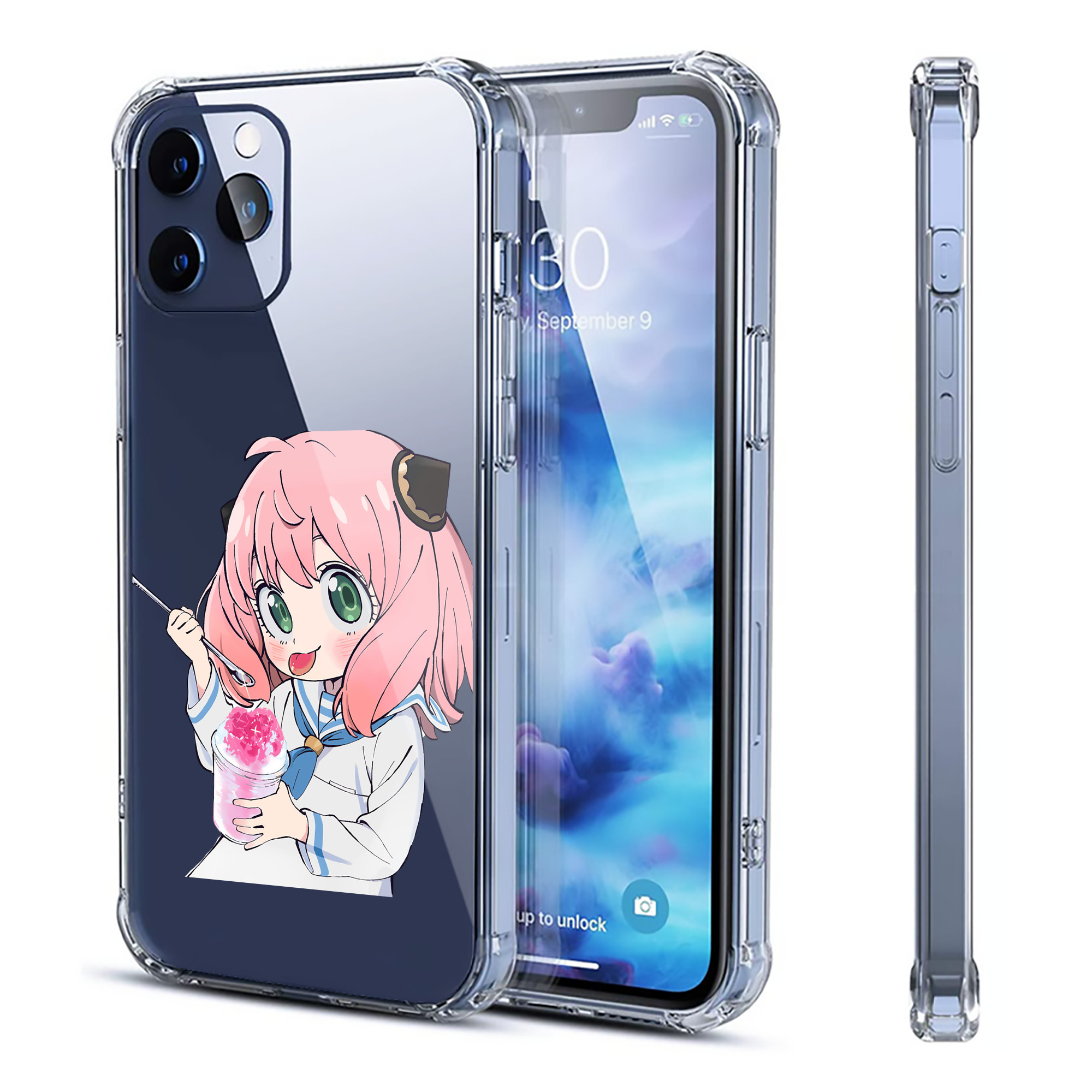 （画像用） SPY×FAMILY间谍家家酒 【iPhone 12シリーズ対応】透明スマホケース（クリアソフトケース）
